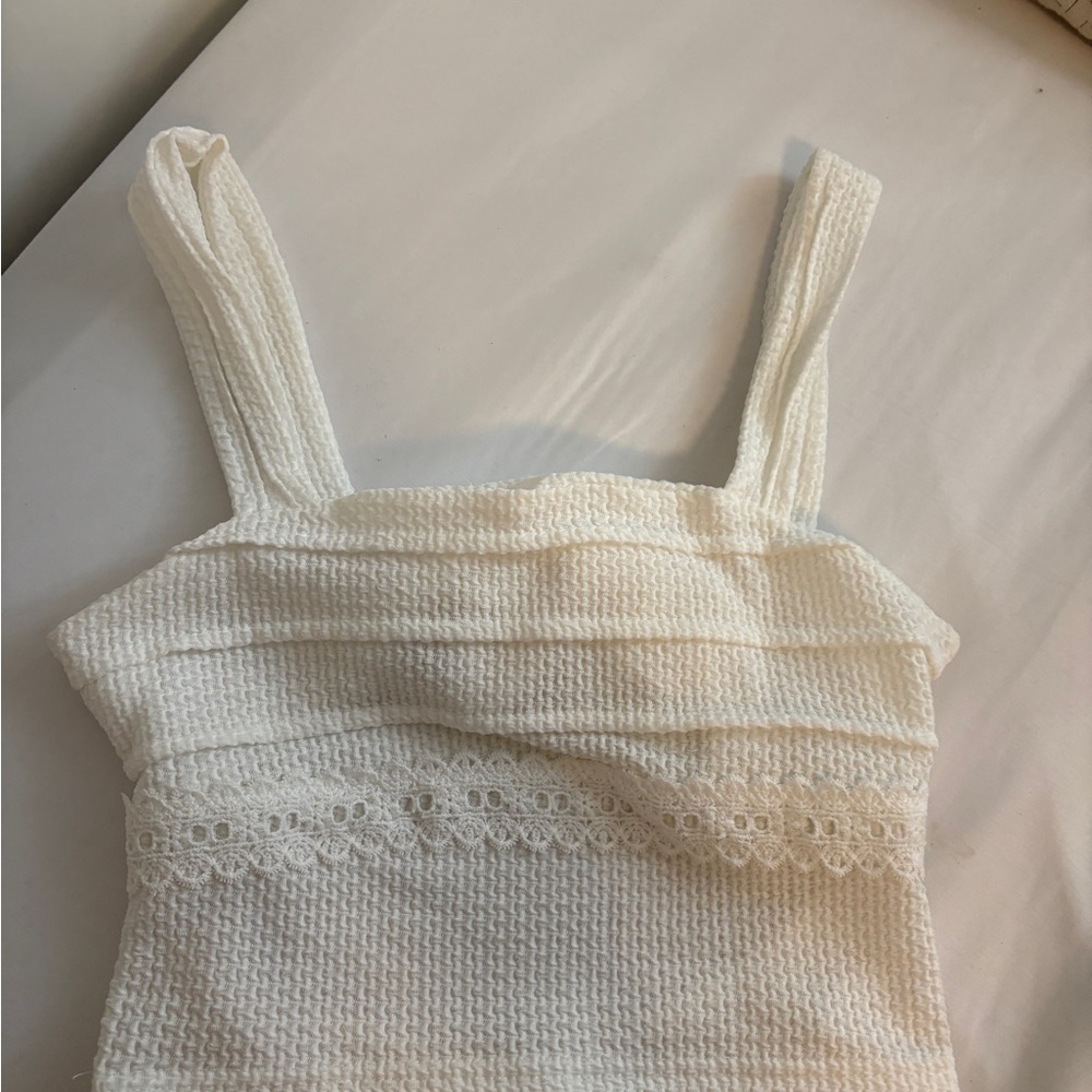 SHEIN White Textured Camisole Top